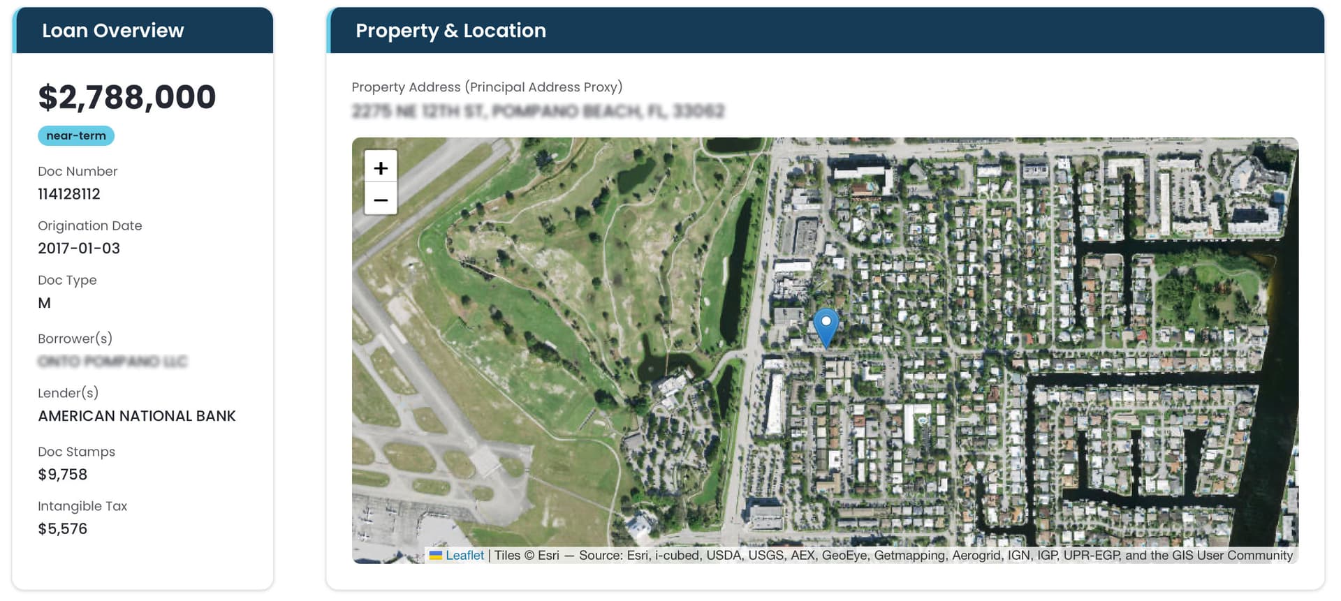 Property map with location